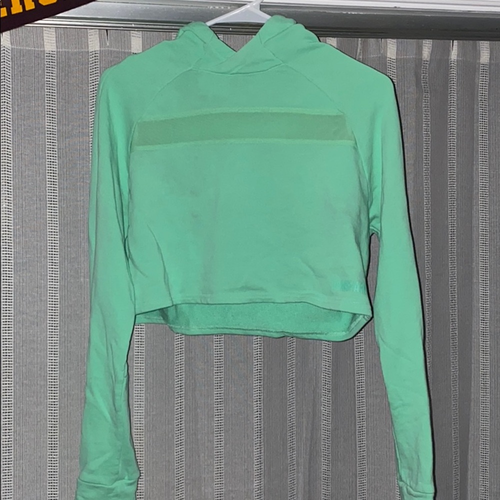 Gymshark mint green crop hoodie